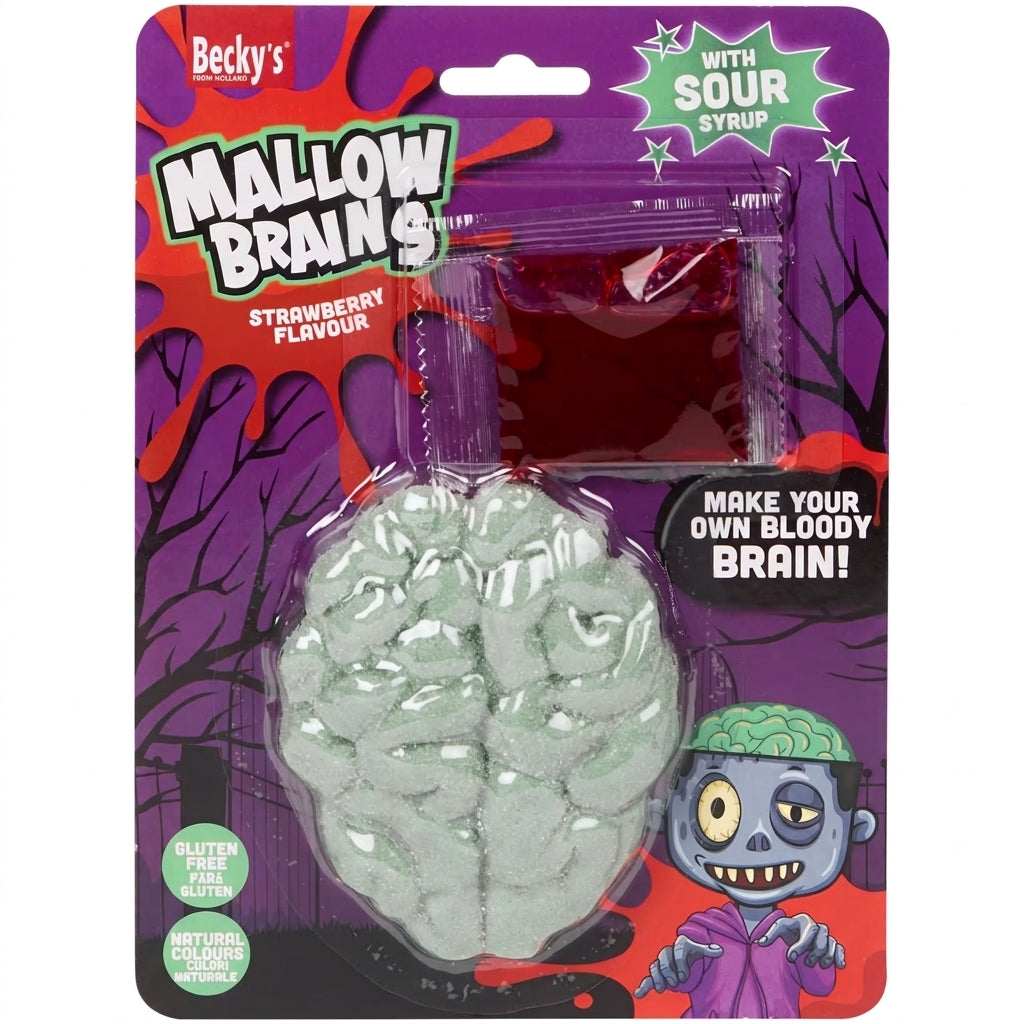 Cervelle Zombie en Guimauve XL avec Sirop Faux Sang - Becky's