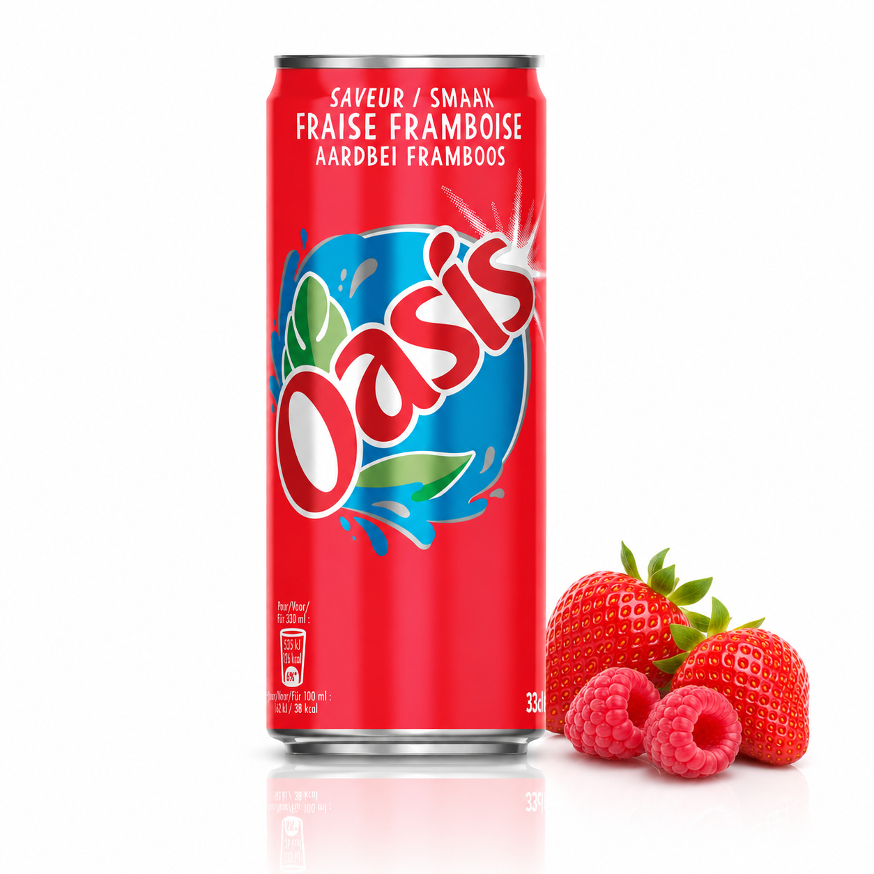 Oasis Aardbei Framboos 330ml