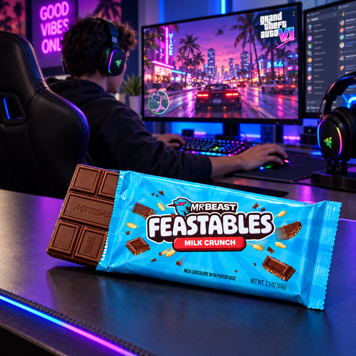 MrBeast Feastables Milk Crunch (60g)