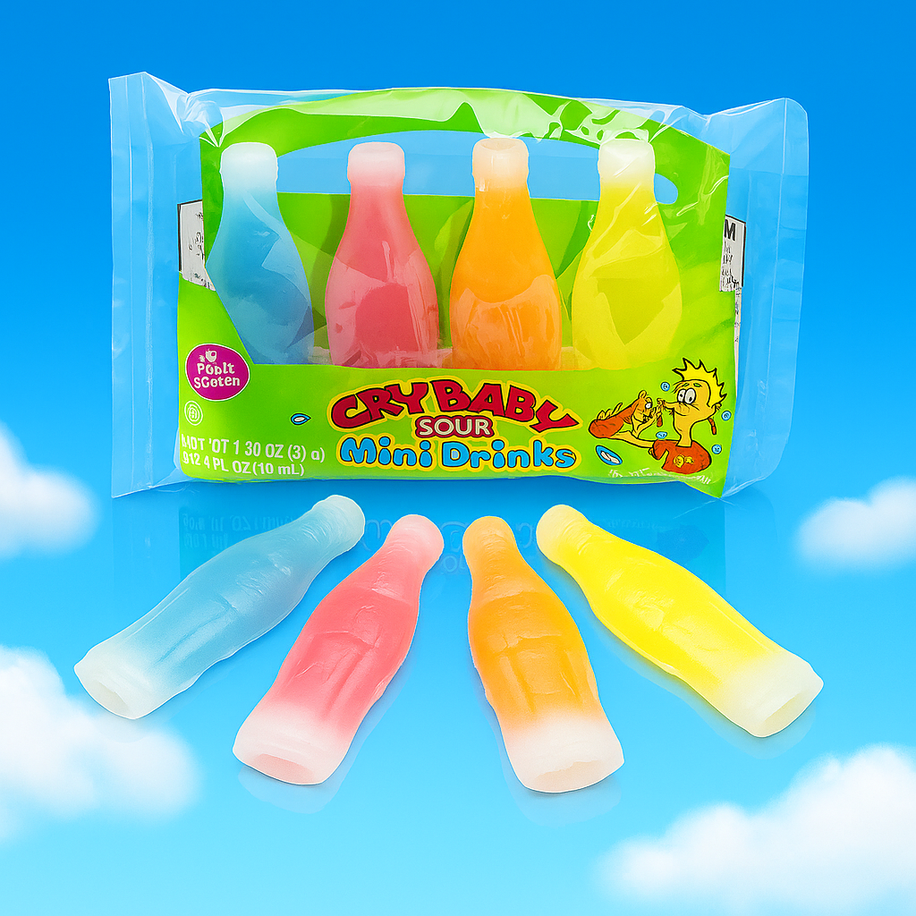Cry Baby Wax Sour Mini Drinks - MyCandyShop