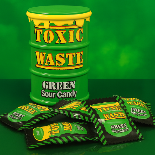 Toxic Waste Sour Candy Drum Green - MyCandyShop