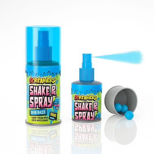 Zed Candy Screamers Shake & Spray Blue Razz