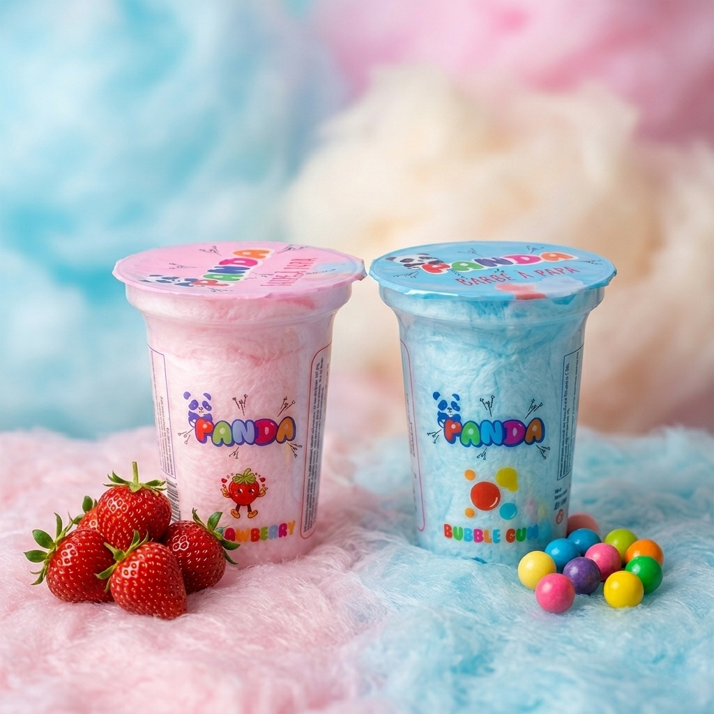 Barbe à papa Fraise et Bubblegum (20g)