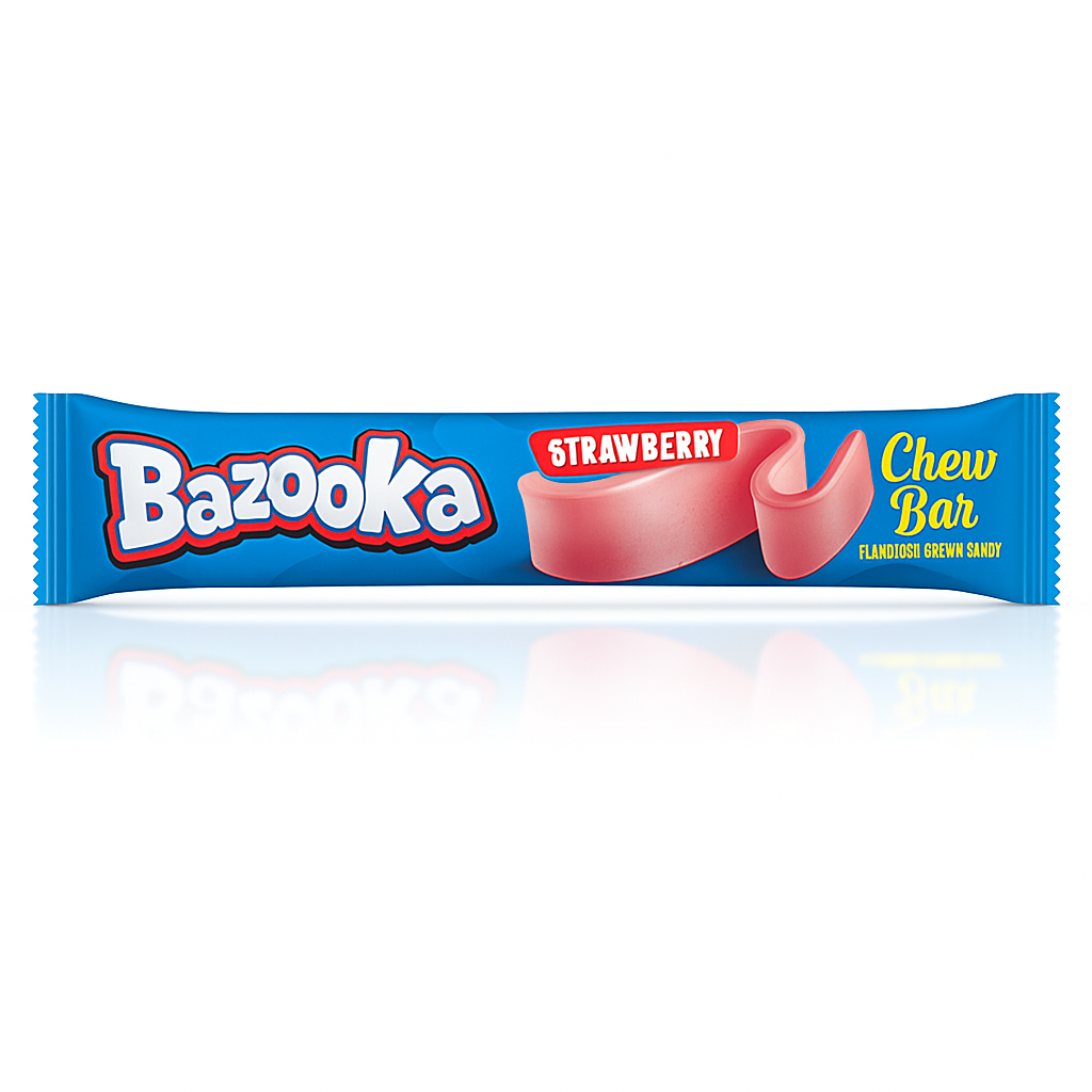 Bazooka Chew Bar Fraise - MyCandyShop