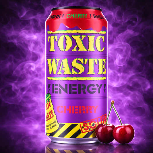 Toxic Waste Energy Sour Cherry 500ml - Boisson Énergisante Cerise Acide