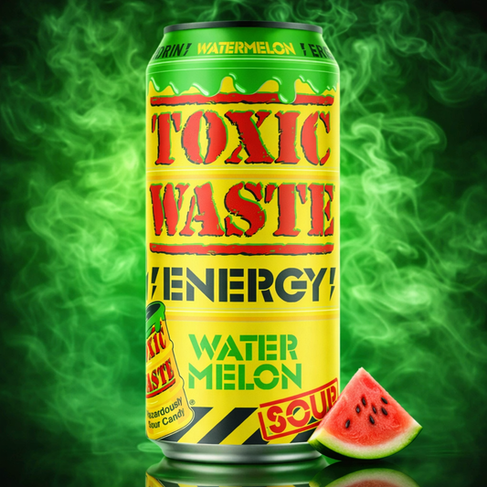 Toxic Waste Energy Sour Watermelon 500ml - Boisson Énergisante Pastèque Acide