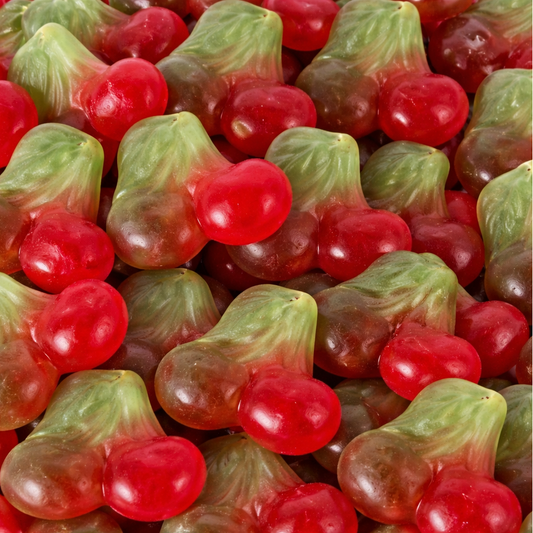 Mini dubbele kersen - 7 gelei-sticks (100 g)