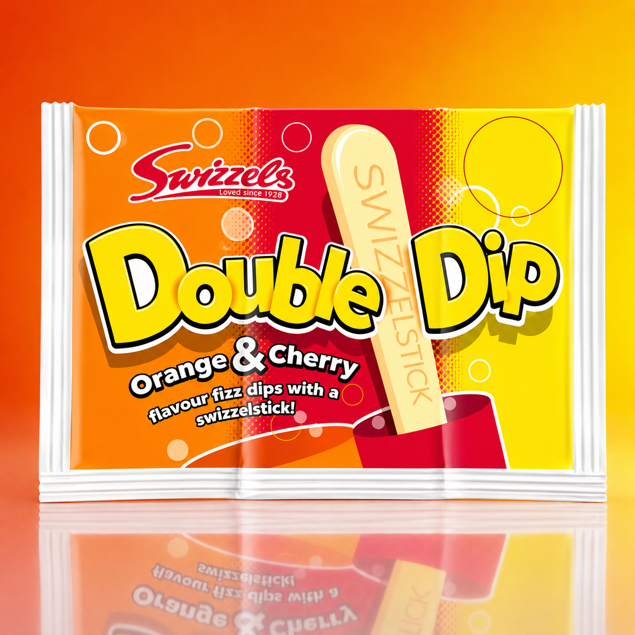 Double Dip Orange & Cerise (21g) - Swizzels