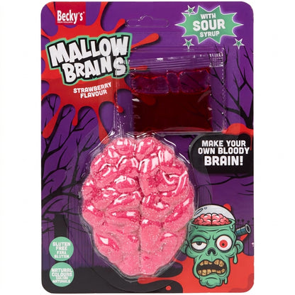 Cervelle Zombie en Guimauve XL avec Sirop Faux Sang - Becky's