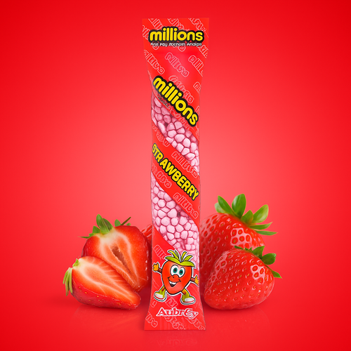 Millions Strawberry Tube 55gr - MyCandyShop