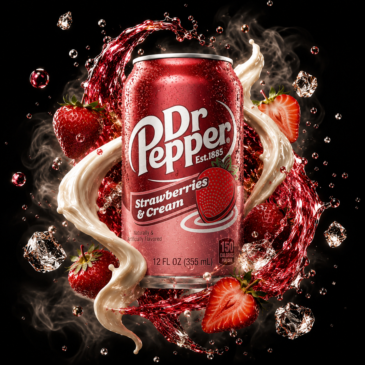 Dr Pepper & Strawberries Cream Soda 330ml