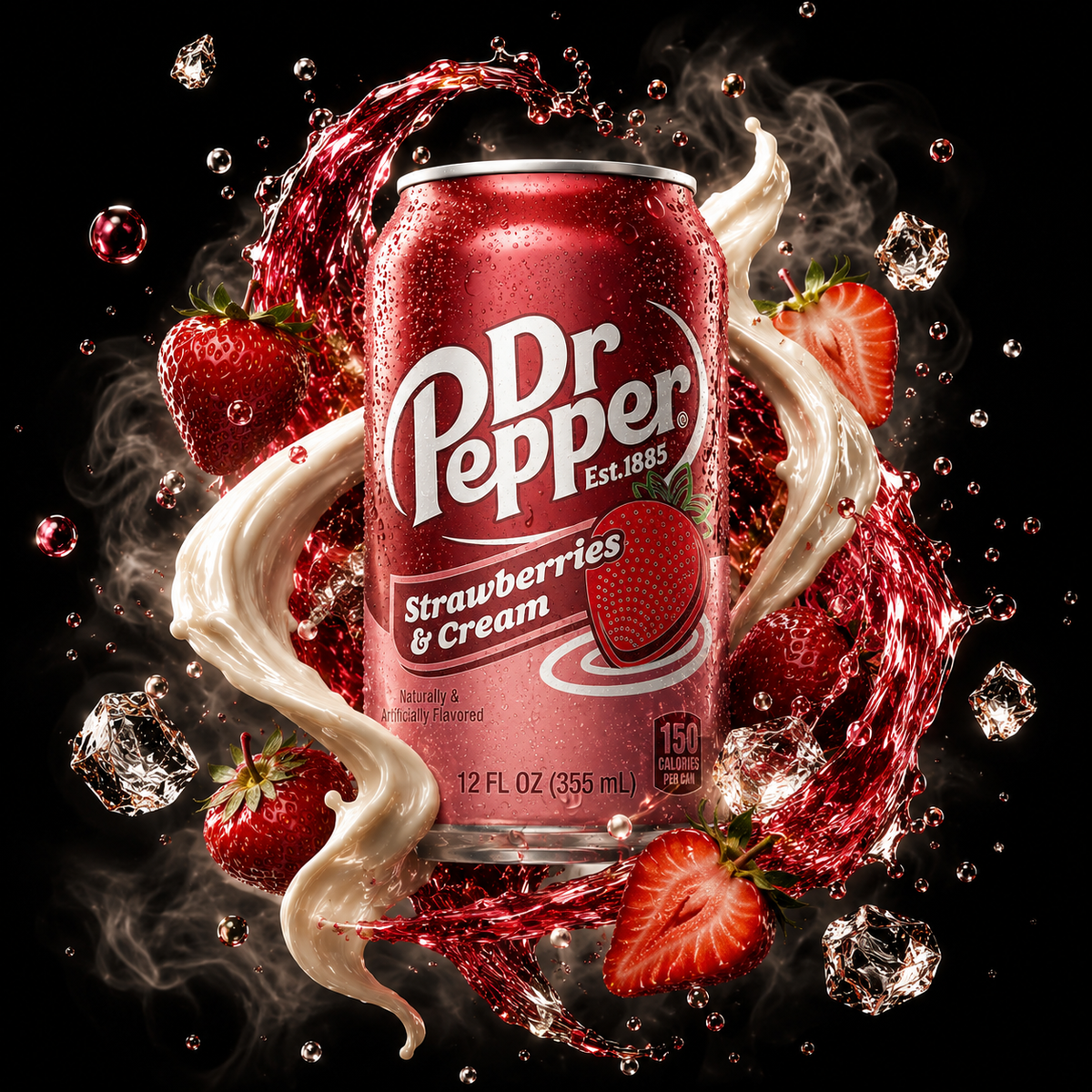 Dr Pepper & Strawberries Cream Soda 330ml - photo 2 - MyCandyShop