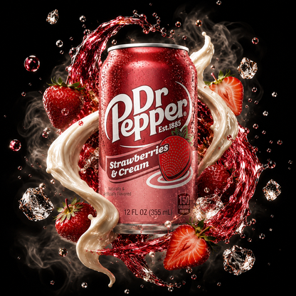 Dr Pepper & Strawberries Cream Soda 330ml